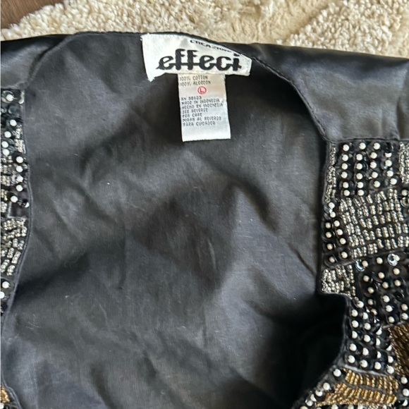 Vintage size large beaded vest - Picture 2 of 3